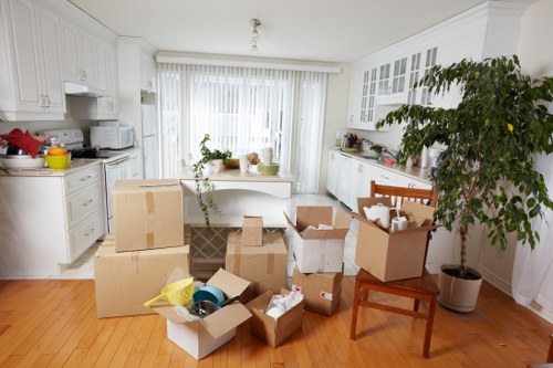 Moving team handling furniture in a Hire property