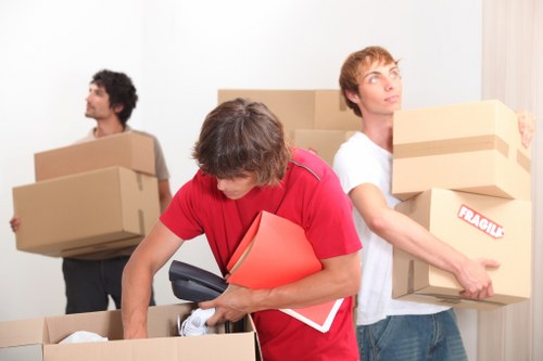 Local commercial removals vehicle loading office items in Hire