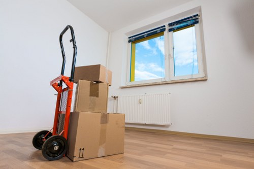 Man and van moving boxes and furniture for a local relocation